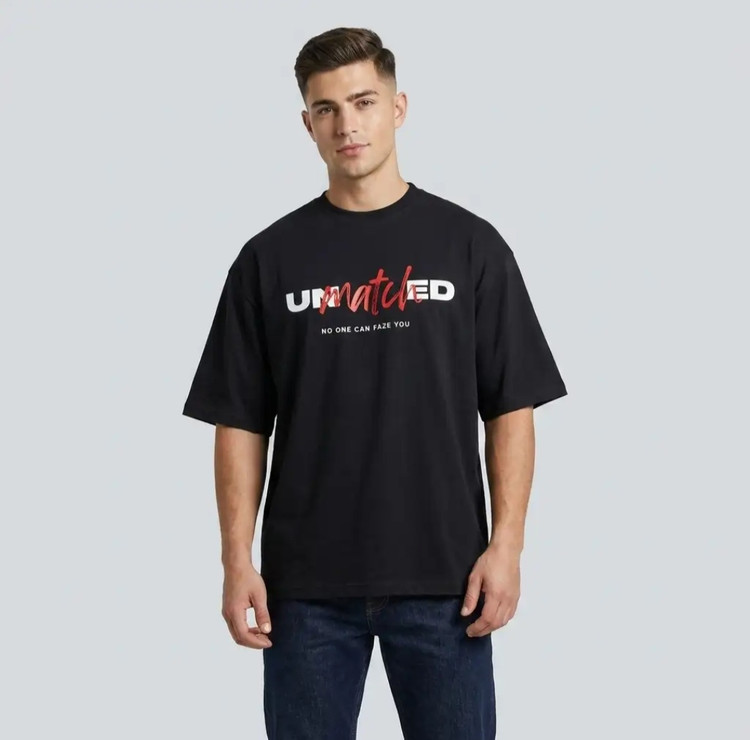 تیشرت باکسی پنبه دورس دونخ مدل unmatched