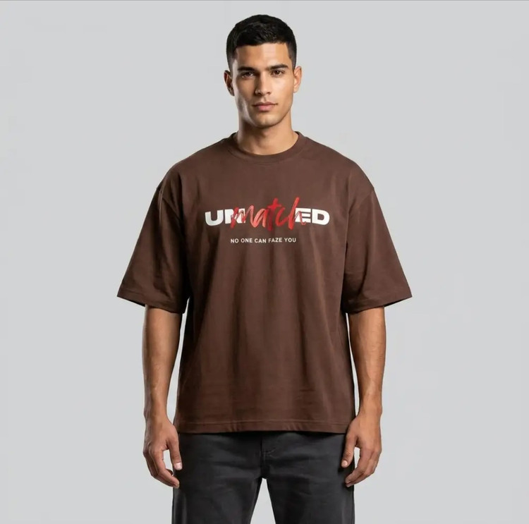 تیشرت باکسی پنبه دورس دونخ مدل unmatched