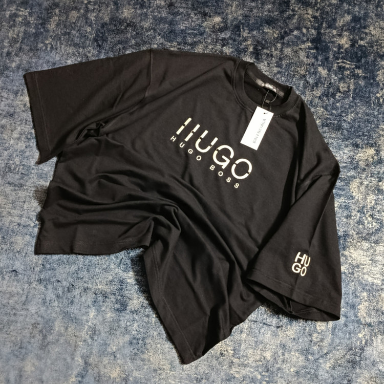 تیشرت باکسی پنبه دورس دونخ مدل HUGO boss