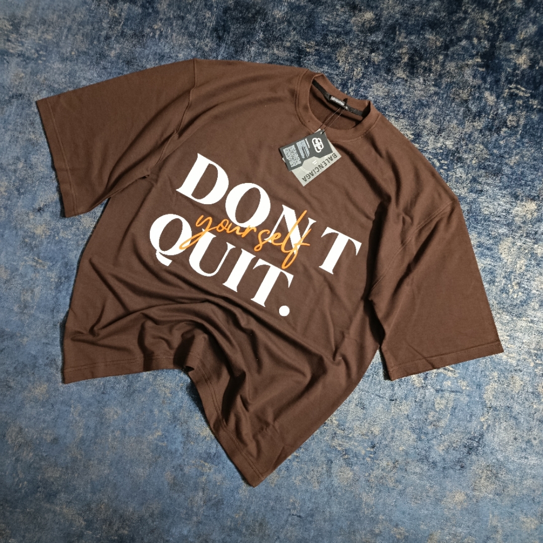 تیشرت باکسی پنبه دورس دونخ مدل Don't Quit