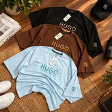 تیشرت باکسی پنبه دورس دونخ مدل HUGO boss